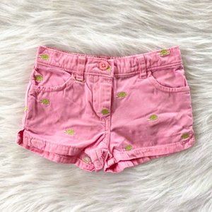 Janie & Jack Baby Girls Preppy Pink Turtle Shorts